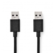 CCGB61000BK10 USB-Kabel | USB 3.2 Gen 1 | USB-A Male | USB-A Male | 5 Gbps | Vernikkeld | 1.00 m | Rond | PVC | Zwart | Doos