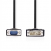 CCGP32100BK20 DVI-Kabel | DVI-A 12+5-Pin Male | VGA Male | 1024x768 | Vernikkeld | 2.00 m | Recht | PVC | Zwart | Envelop