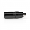 COTP15930BK XLR-Adapter | XLR 3-Pins Male | RCA Female | Vernikkeld | Recht | Metaal | Zwart | 1 Stuks | Polybag