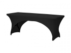 FP401 Hoes voor rechthoekige tafel - boogvormig - zwart