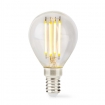 LBFE14G452 Nedis filament LED kogellamp 470 lumen 4.5W E14 230V 2700K helder dimbaar
