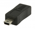 VLCP60907B USB 2.0-Adapter Mini-B Male - Micro-B Female Zwart
