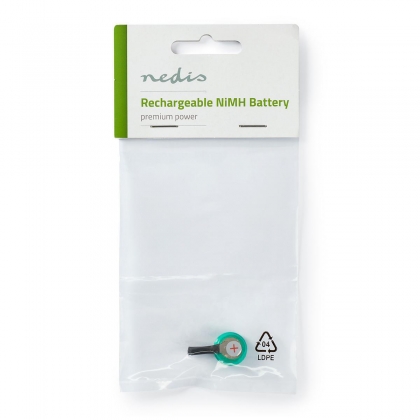 Oplaadbare NiMH-Batterij | 1.2 V DC | Oplaadbaar | 80 mAh | Voorgeladen | 1-Polybag | N/A | Soldeertab | Groen