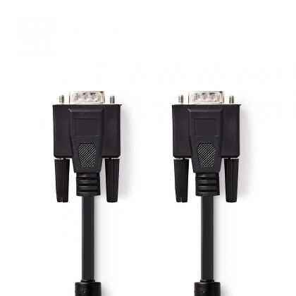 VGA-Kabel | VGA Male | VGA Male | Vernikkeld | Maximale resolutie: 1280x768 | 2.00 m | Rond | ABS | Zwart | Envelop