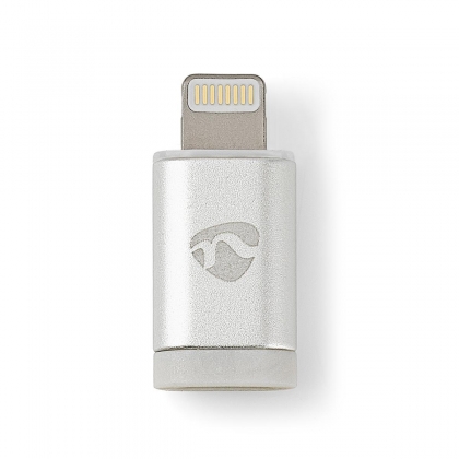 Lightning-Adapter | Apple Lightning 8-Pins | USB Micro-B Female | Verguld | Rond | Aluminium