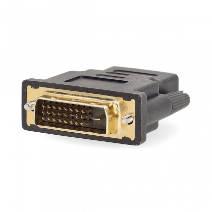 HDMI™-Adapter | HDMI™ Output | DVI-D 24+1-Pins Male | Verguld | Recht | PVC | Antraciet | 1 Stuks | Window Box
