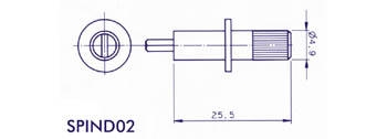 SPINDEL 4.9mm (ZWART)
