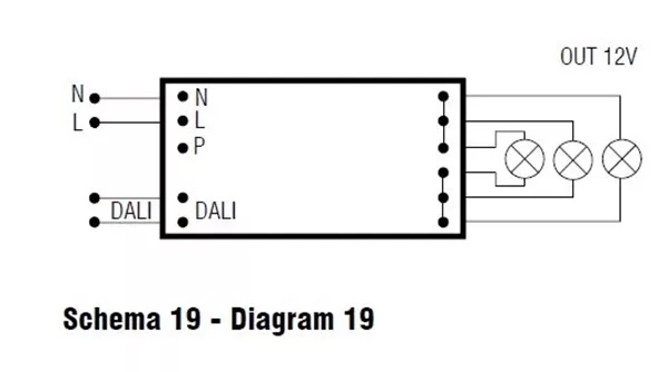 TCI 119575 BLU 210 elektronische halogeen transformator 12V 50-210VA Dali