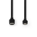 Lightning Kabel | USB 2.0 | Apple Lightning 8-Pins | USB-C™ Male | 480 Mbps | Vernikkeld | 2.00 m | Rond | PVC | Zwart | Doos