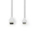 Lightning Kabel | USB 2.0 | Apple Lightning 8-Pins | USB-C™ Male | 480 Mbps | Vernikkeld | 1.00 m | Rond | PVC | Wit | Doos