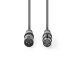 DMX-Adapterkabel | XLR 3-Pins Male | XLR 3-Pins Female | Vernikkeld | 15.0 m | Rond | PVC | Donkergrijs | Gift Box