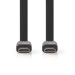 High Speed ​​HDMI™-Kabel met Ethernet | HDMI™ Connector | HDMI™ Connector | 4K@30Hz | 10.2 Gbps | 3.00 m | Plat | PVC | Zwart | Polybag