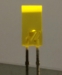 2.5 x 5mm RECTANGULAR LED LAMP YELLOW DIFFUSED