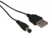 PACUSB2155 USB 2.0-KABEL A-PLUG MANNELIJK NAAR DC-PLUG MANNELIJK - 2.1 x 5.5 mm - ZWART - 1 m