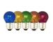 Assortiment kogellampen 5 kleuren 15 Watt E27