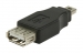 USB 2.0-Adapter Mini-B Male - USB A Female Zwart
