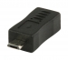 USB 2.0-Adapter Micro-B Male - Mini-B Female Zwart