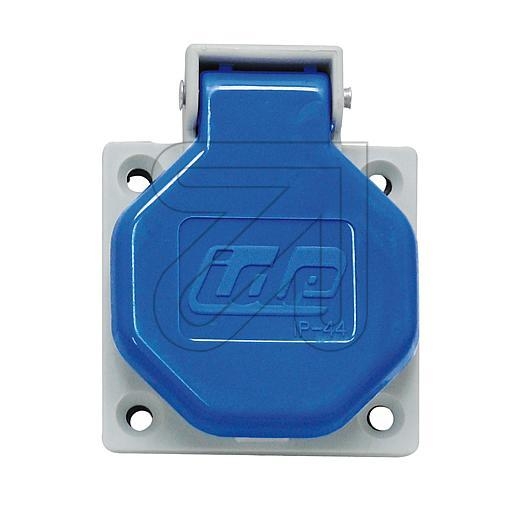 Inbouw stopcontact met klapdeksel IP54 Blauw (EC049400) Elektroshop