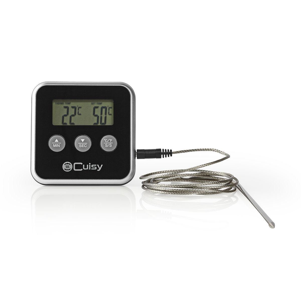Hoofdstraat Verhogen Besnoeiing 250 °C | Zilver / Zwart (KATH105BK) - Vleesthermometer | Alarm / Timer |  LCD-Scherm | 0 - Rutten Elektroshop