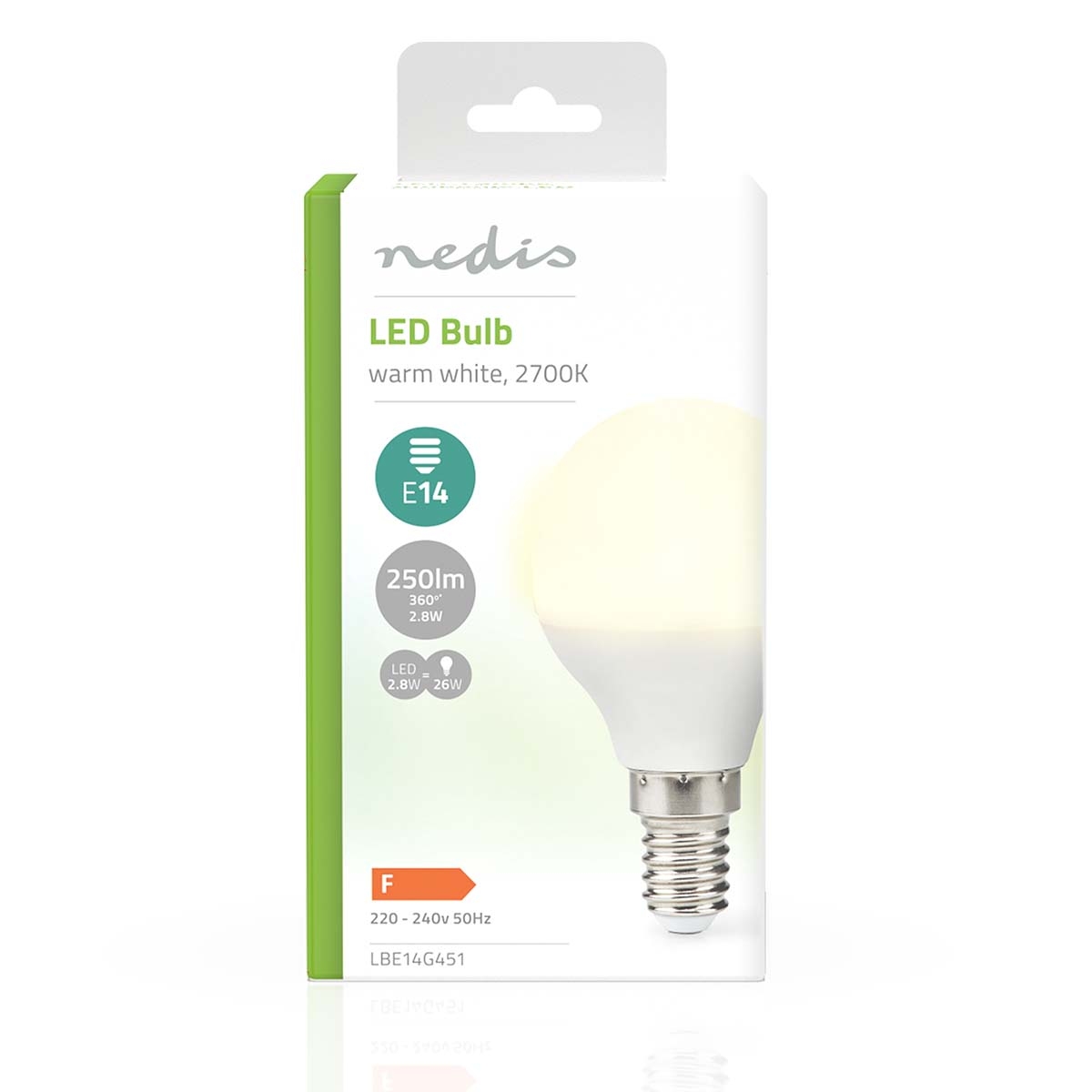 LED Bulb E14, G45, 3.5 W, 250 lm, 2700 K