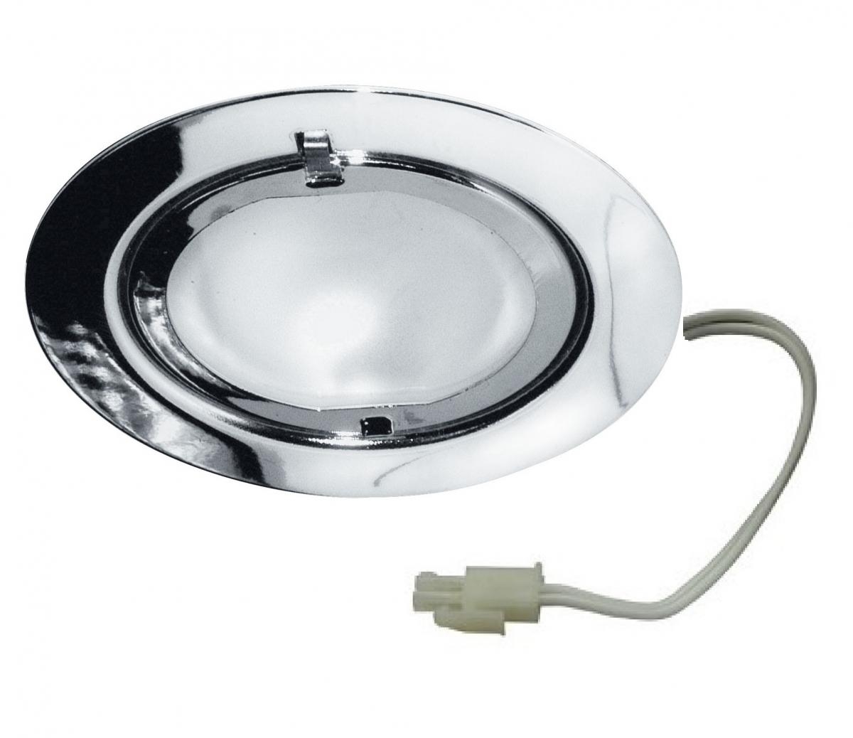 Rekwisieten Tether pak Meubelinbouwspot metaal chroom, incl. 12V LED-lamp 1.2W G4-fitting  (KA201902) - Rutten Elektroshop