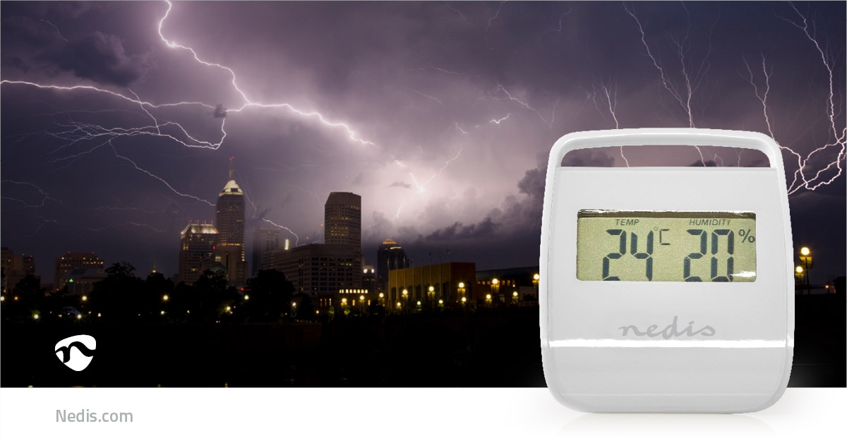 pakket Omgeving Zij zijn Digitale thermometer | Binnen | Binnentemperatuur | Luchtvochtigheid  binnenshuis | Wit (WEST100WT) - Rutten Elektroshop