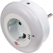 1173260 LED-nachtlampje / zacht oriëntatielicht met dimsensor voor het stopcontact (incl. stopcontact met verhoogde aanraakbeveiliging) wit