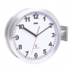 176447 Zendergestuurde Wandklok 38 cm Analoog Zilver/Wit