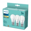 BK25607 3 stuks Philips LED-lamp 8W E27 A60 2700 Warm Wit