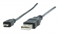 CABLE-166-1.8 USB 2.0 kabel A mannelijk - micro A mannelijk zwart 1.80 m