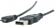 CABLE-167-1.8 USB 2.0 kabel A mannelijk - micro B mannelijk zwart 1.80 m