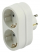 EL-ADAPT060 Schuko adapter 1 plug 2 socket
