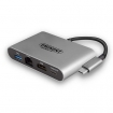 AB7872 Eminent USB Type-C 4K Multiport Dock met HDMI, USB Type-A, Ethernet en USB Type-C 