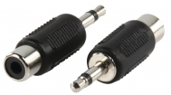 AC-001 Mono-Audio-Adapter 3.5 mm Male - RCA Female Zwart