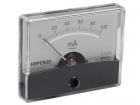 AIM60100 ANALOGE PANEELMETER VOOR DC STROOMMETINGEN 100mA DC / 60 x 47mm