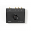 ASWI2403BK Analoge Audio-Switch | 3 poort(en) | Input: 3x (2x RCA Female) | Output: 1x (2x RCA Female) | Manueel | Metaal | Zwart