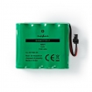 BANM11T0161 Oplaadbare NiMH-Batterij | 4.80 V | Oplaadbaar | 1100 mAh | Voorgeladen | 1-Polybag | N/A | 2-Draads-Telefoonconnector | Groen