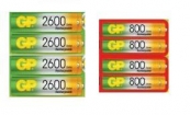 BK37408 GP NiMh AA 2600mAh 4st + GP AAA 800mAh 4st