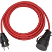 BN-1169830 BREMAXX® outdoor verlengkabel (10m kabel in rood, voor kort buitengebruik IP44, toepasbaar tot -35 °C, olie- en UV-bestendig)