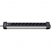 BN-1391000010 Stekkerdoos Premium-Alu-Line 10-voudig 3.00 m Aluminium/Zwart - Geaard