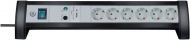 BN-PROFF40 Overspanningsbeveiligde Stekkerdoos Premium-Office-Line 6-Wegs 1.80 m - Geaard