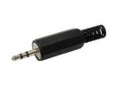 CA002 MANNELIJKE 2.5mm STEREO JACK - PLASTIC ZWART