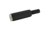 CA007 VROUWELIJKE 2.5mm MONO JACK - PLASTIC ZWART