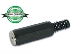 CA008H VROUWELIJKE 2.5mm STEREO JACK - PLASTIC ZWART