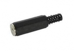 CA008 VROUWELIJKE 2.5mm STEREO JACK - PLASTIC ZWART