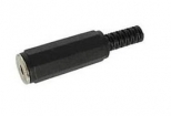 CA010 VROUWELIJKE 3.5mm STEREO JACK - ZWART PLASTIC