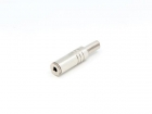 CA012 VROUWELIJKE 3.5mm STEREO JACK, VERZILVERD