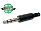 CA020H MANNELIJKE 6.35mm STEREO JACK - PLASTIC ZWART