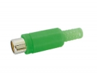 CA054G VROUWELIJKE RCA PLUG - GROEN