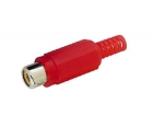 CA054R VROUWELIJKE RCA PLUG - ROOD